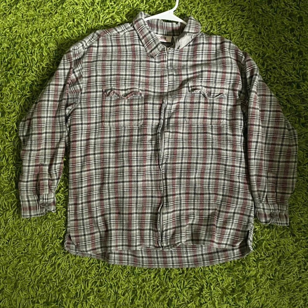 Vintage Faded Glory Zip Up Flannel